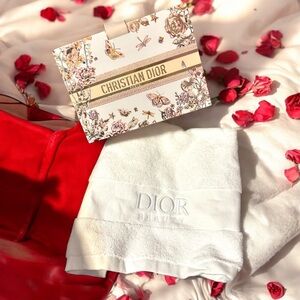 Dior Gift Bag with Hand Towel / Wash Cloth - New - Perfect gift 💕